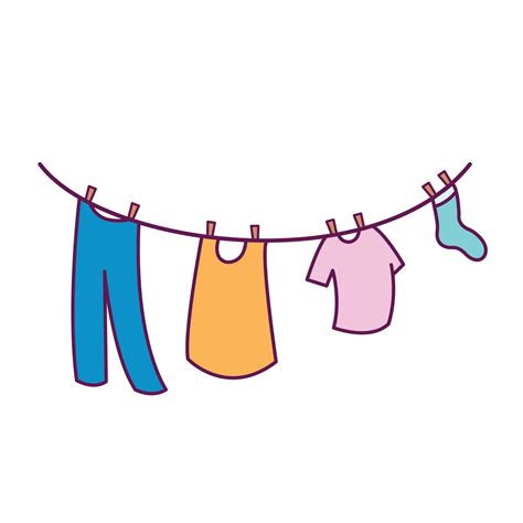 clothesline drawing|clothes on clothesline clip art.